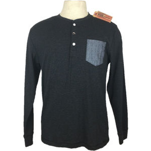 Tailor Vintage Men Long Sleeve Pocket Shirt Size L